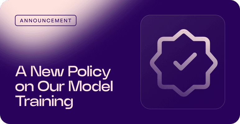 A New Policy on Our Model Training